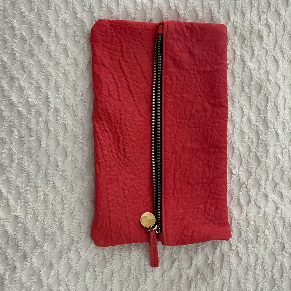 Clare Vivier pouch bag coral